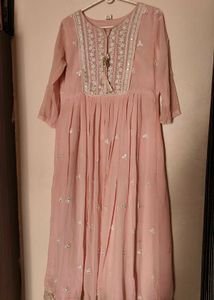 Blush Pink Embroidered Anarkali Dress