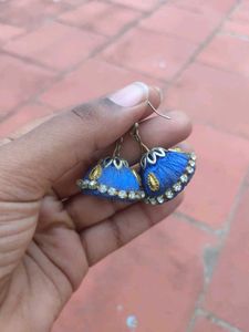 Colorful Silk Thread Button Earrings