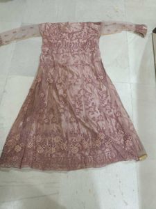 Net Semi Stitched Gown