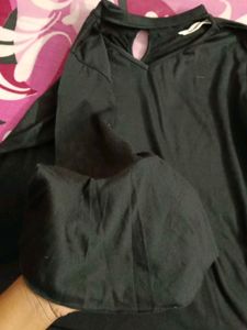 y2k black neck band top