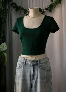 H&amp;M Green Fitted Tee