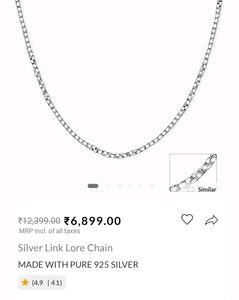Giva Real 925 Silver Chain
