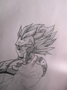 Vegeta Ultra Ego Drawing