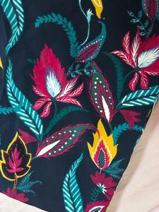 splash Floral Print Cold Shoulder Dress