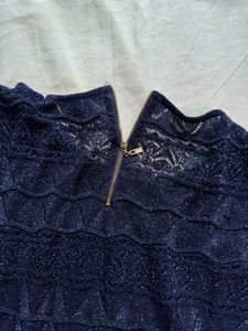 Navy blue stardust top
