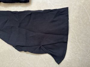 Black Crop Shirt Top