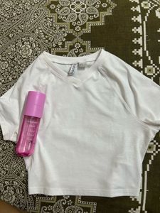 H&M white baby tee