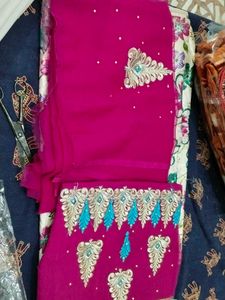 Elegant Embroidered Dress Material