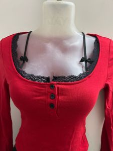 Red Full Sleepe Padded Top