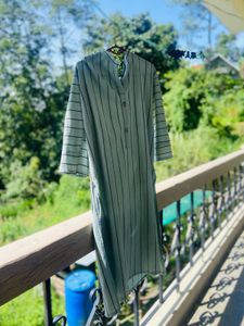 Stretchable Striped Casual Dress Kurti
