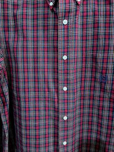 RELAXED FIT RED COTTON CHECK SHIRT M(42)