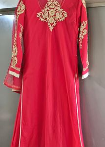 Red Gown In One Time Offer For Today!!