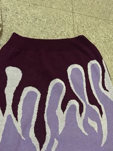 Purple Flame Knit Sweater
