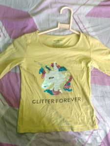 Girls' Glitter Unicorn Top🤩😍Only In 450 Coin