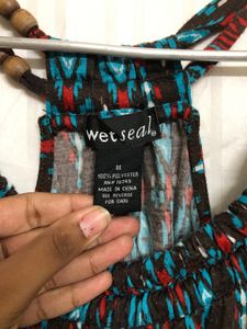 Wet Seal Blue Sleeveless Dress