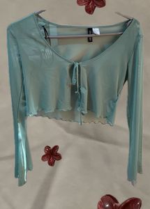 Mesh Front Tie Knot Aesthetic