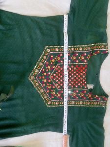 Dark Green Kurta Pant Set