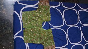 Green Net Designer Chamki Work  Embellished Saree