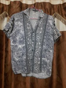 Abstract Pattern Button Down Shirt