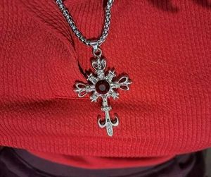 Antitarnish Cross Pendant Necklace with chain