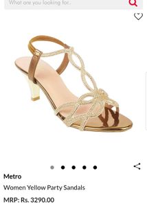 Metro Rhinestone Golden Heels