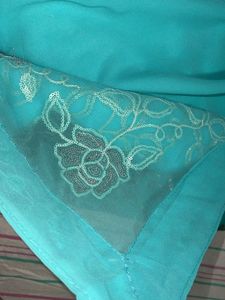 Sequins Embroidery Party Wear Saree