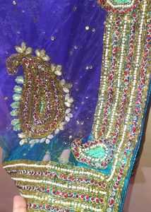 Blue Heavy Net Saree💙