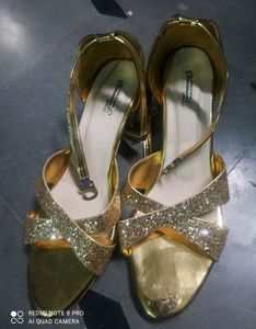 new shinny golden heels