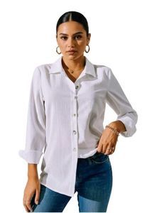 Elegant White Button-Down Shirt all sizes are avai