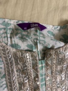 Floral Print Kurti with Embellishments