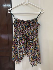 Spaghetti Peplum Top