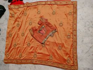 Saree With Blouse Beutiful Sare