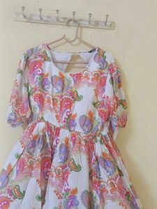 Paisley Print Babydoll Dress