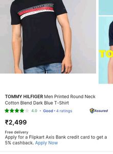 Original Tommy Hilfiger T-shirt For Men&#39;s