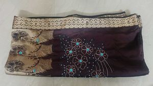 Elegant Saree with Blue Stone &amp; Sequins