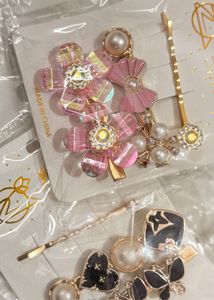 Floral Hair Clip Set of -2  New