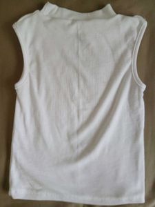 White Sleeveless Tank Top