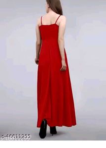 Red Spaghetti Strap Maxi Dress(New)