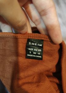SHEIN ORANGE CROP TOP