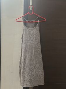 Gray Knit Tank Dress