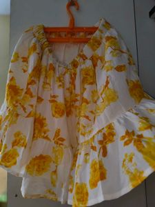 Floral Tie Top Co Ord Set With Skirt