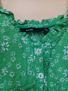 Green Floral Tank Top