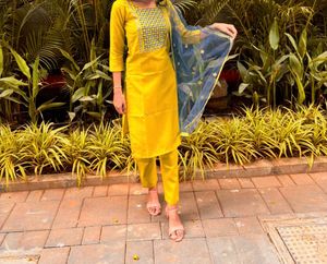 Green Kurta Set
