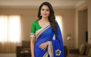 Blue &amp; Green Saree