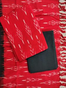 Maroon & Black Dress Material