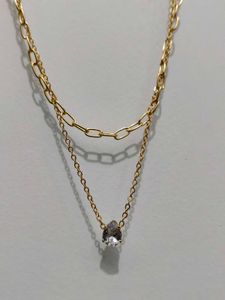 Twinkling Teardrop Layered Necklace