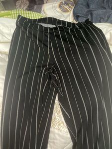 Black Formal Striped Pants