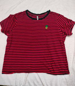 Striped Tee with Pineapple