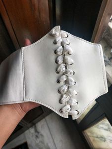 White Corset Belt