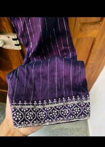 Sequence Embroidered Kurti Set